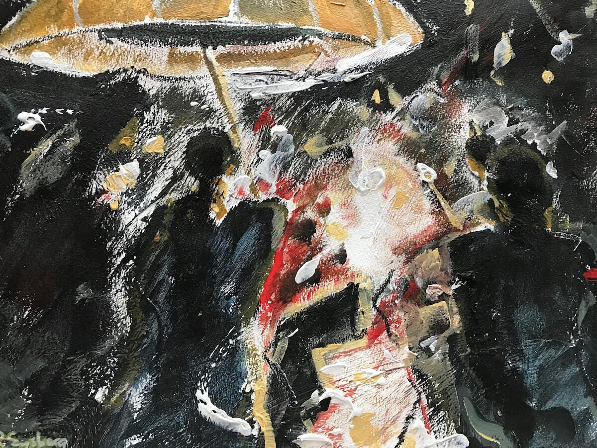 Vuurwerk in onze tuin